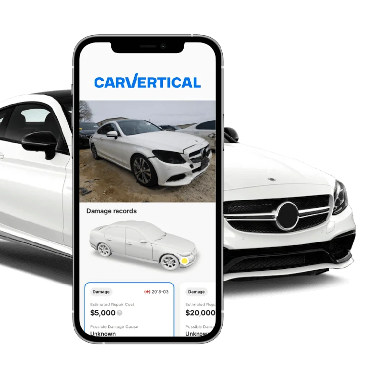 carVerticali kahjuaruande ja auto illustratsioon